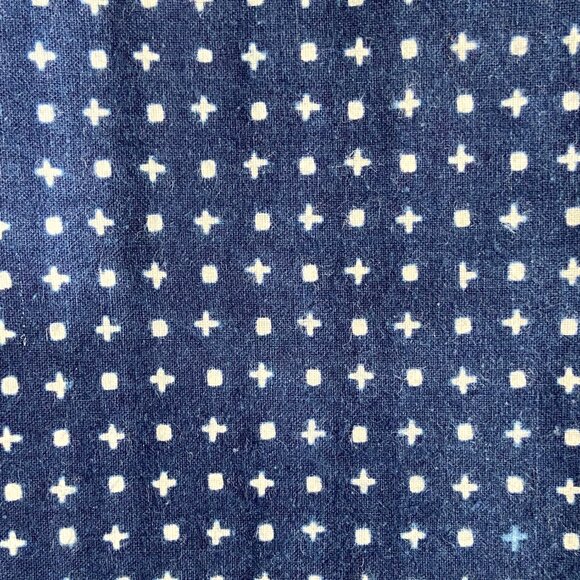 Lot of 3 VINTAGE Japanese Textile Fabric Aizome Indigo Blue - Picture 3 of 6